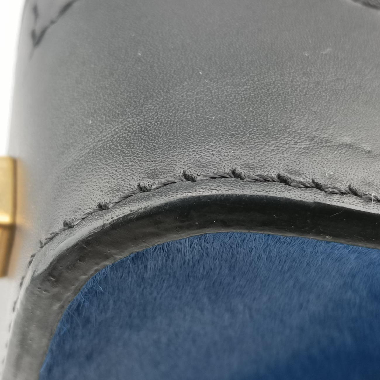 Luggage Mini ShopperBlack x Yellow x BlueLeather × HorsehairF-GA-0163ラゲージミニショッパーブラック×イエロー×ブルーレザー × ホースヘアF-GA-0163