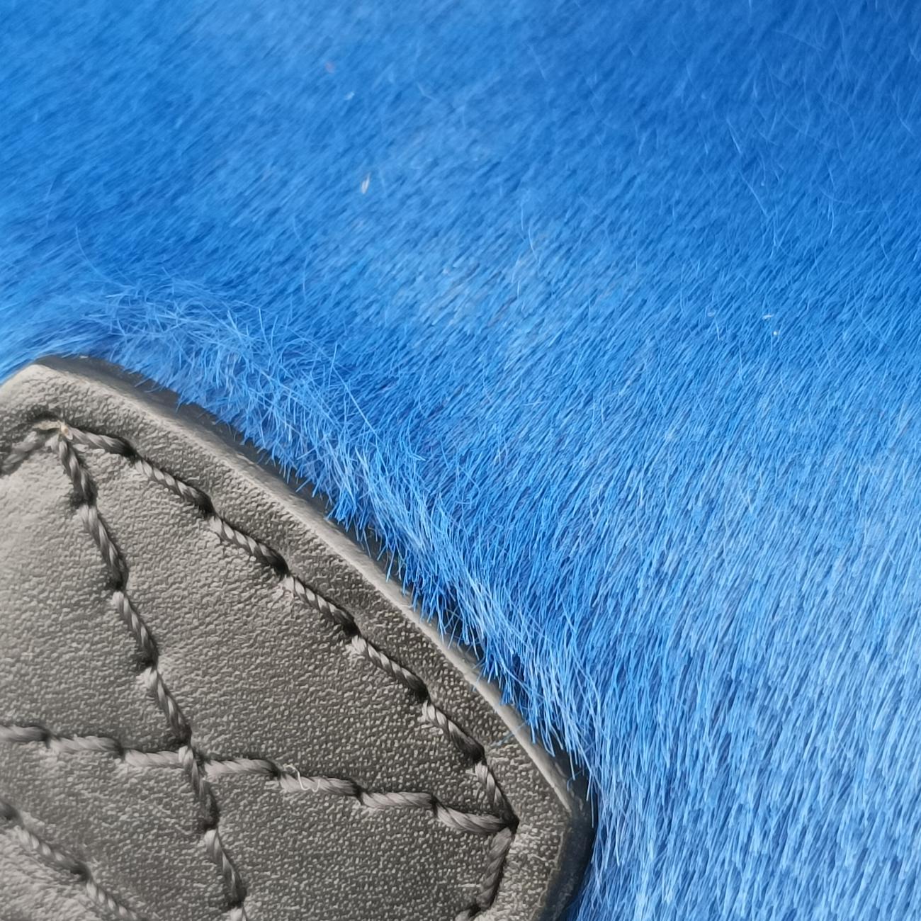 Luggage Mini ShopperBlack x Yellow x BlueLeather × HorsehairF-GA-0163ラゲージミニショッパーブラック×イエロー×ブルーレザー × ホースヘアF-GA-0163