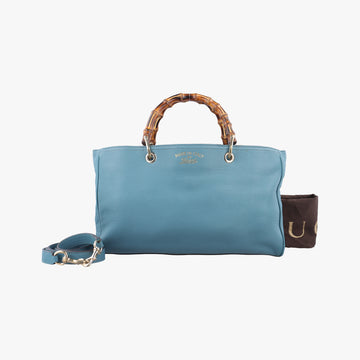 bamboo shopper Blue Leather 323660 G015043925バンブーショッパー ブルー レザー 323660 G015043925