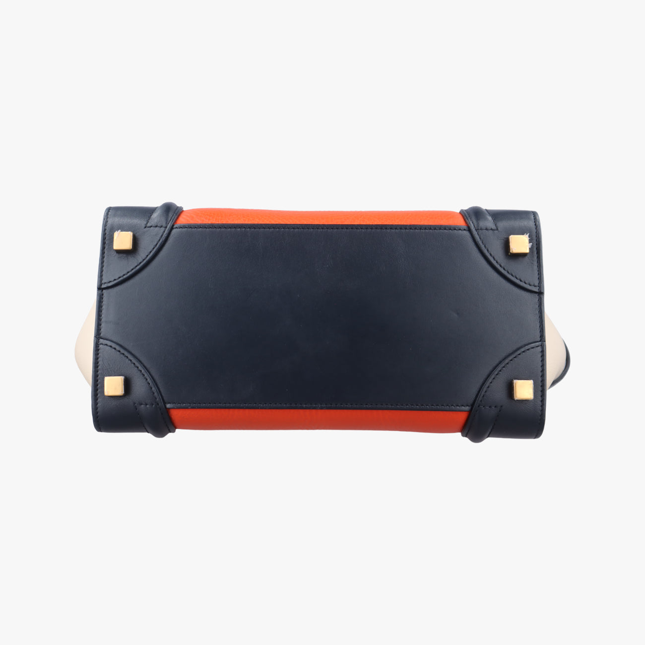 Luggage Mini Shopper Orange x black  x beige leather S-CU-4124ラゲージミニショッパー オレンジ×ブラック×ベージュ レザー S-CU-4124