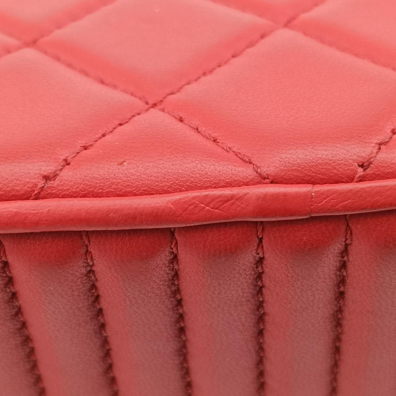 Coco Boy Camera Case Red Lambskin 20613382ココボーイ カメラケース レッド ラムスキン A92656 20613382