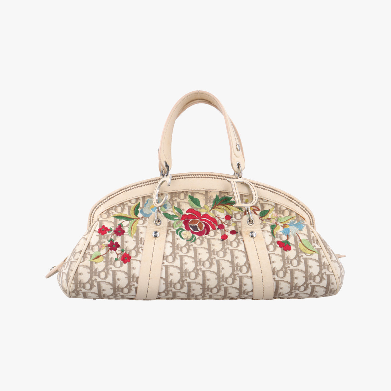 Lotter Vintage Flower LineIvory×Beige×MulticolorCanvas × Leather05-MA-0065ロッター ヴィンテージフラワーラインアイボリー×ベージュ×マルチカラーキャンバス×レザー05-MA-0065