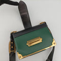 Cahier Green×Black Leather 1BD045 25 Bカイエ グリーン×ブラック レザー 1BD045 25 B