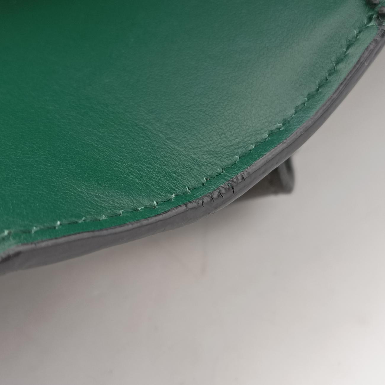 Cahier Green×Black Leather 1BD045 25 Bカイエ グリーン×ブラック レザー 1BD045 25 B