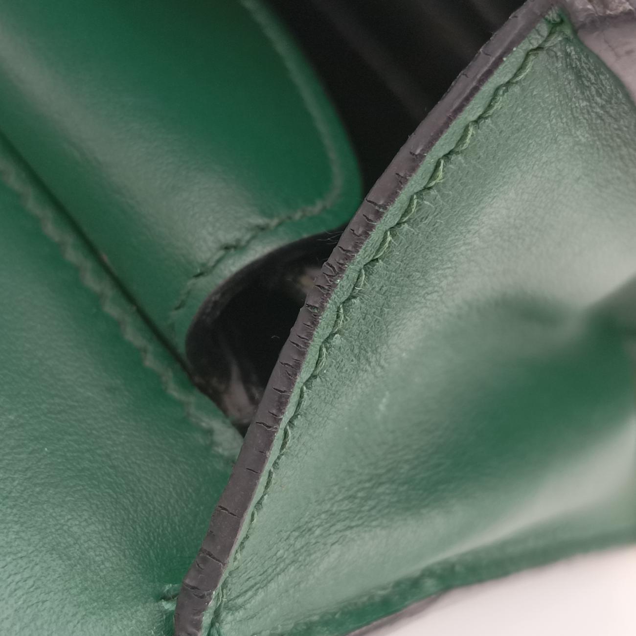 Cahier Green×Black Leather 1BD045 25 Bカイエ グリーン×ブラック レザー 1BD045 25 B