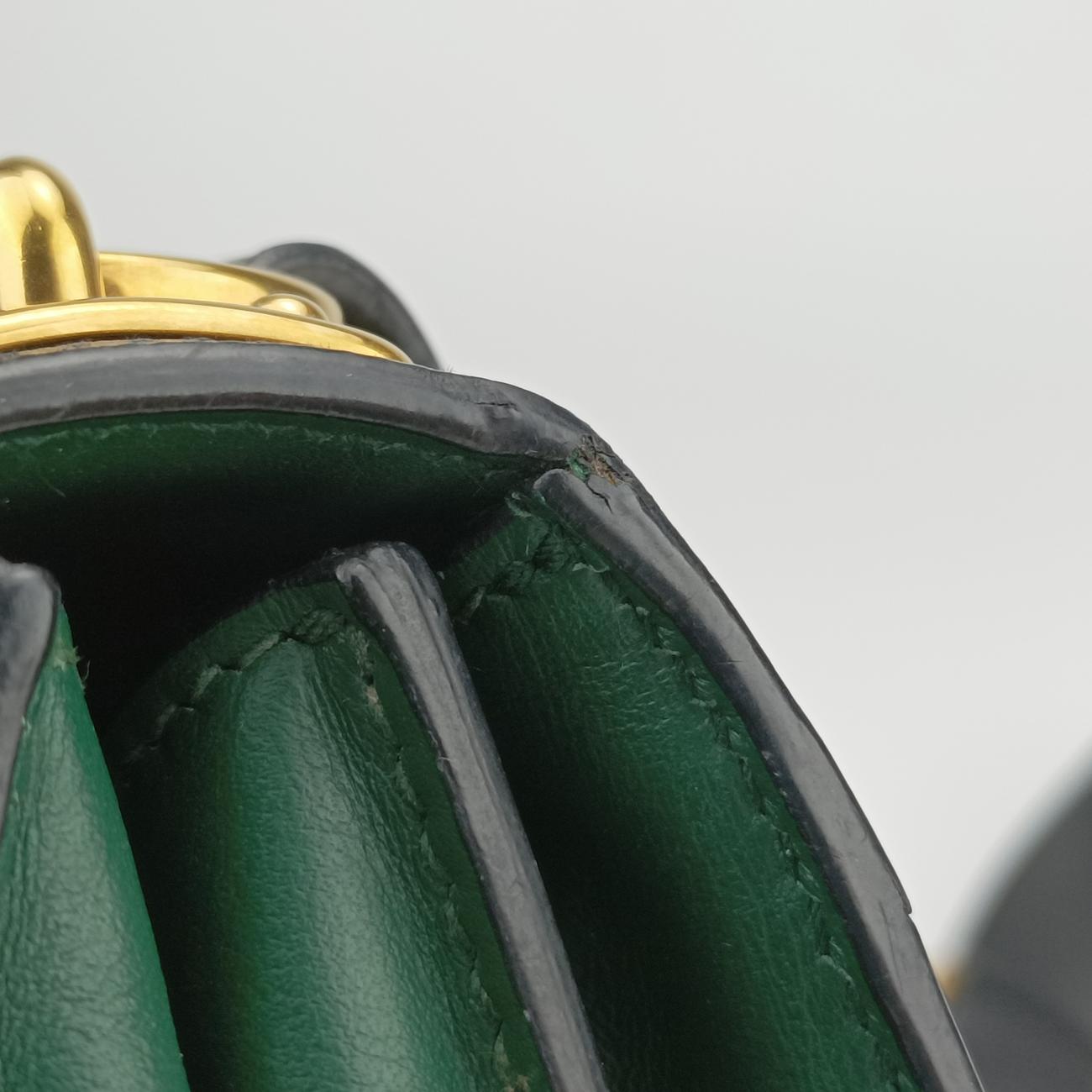 Cahier Green×Black Leather 1BD045 25 Bカイエ グリーン×ブラック レザー 1BD045 25 B
