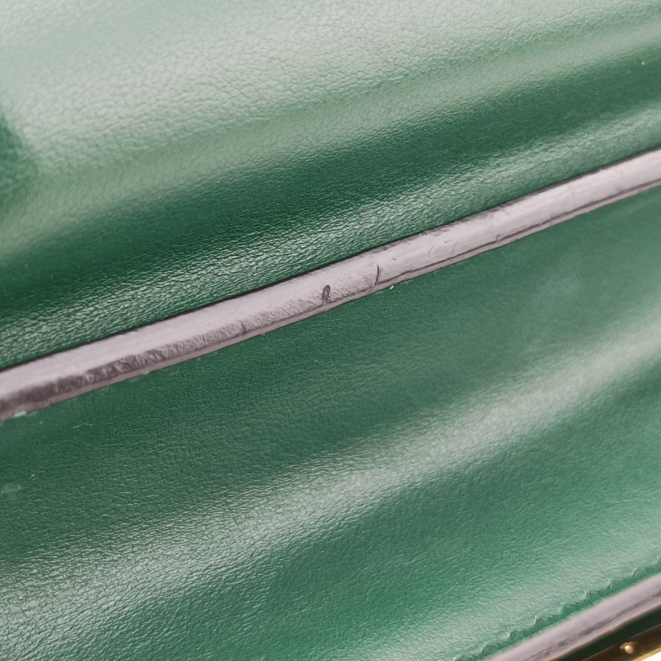 Cahier Green×Black Leather 1BD045 25 Bカイエ グリーン×ブラック レザー 1BD045 25 B