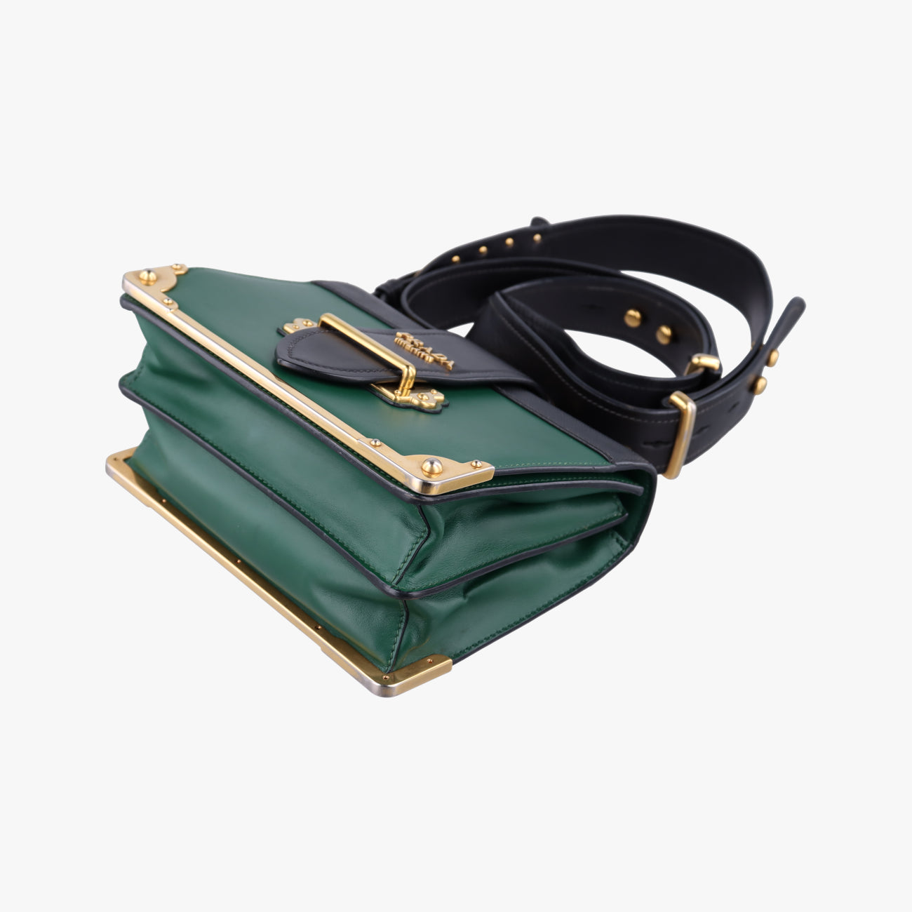 Cahier Green×Black Leather 1BD045 25 Bカイエ グリーン×ブラック レザー 1BD045 25 B