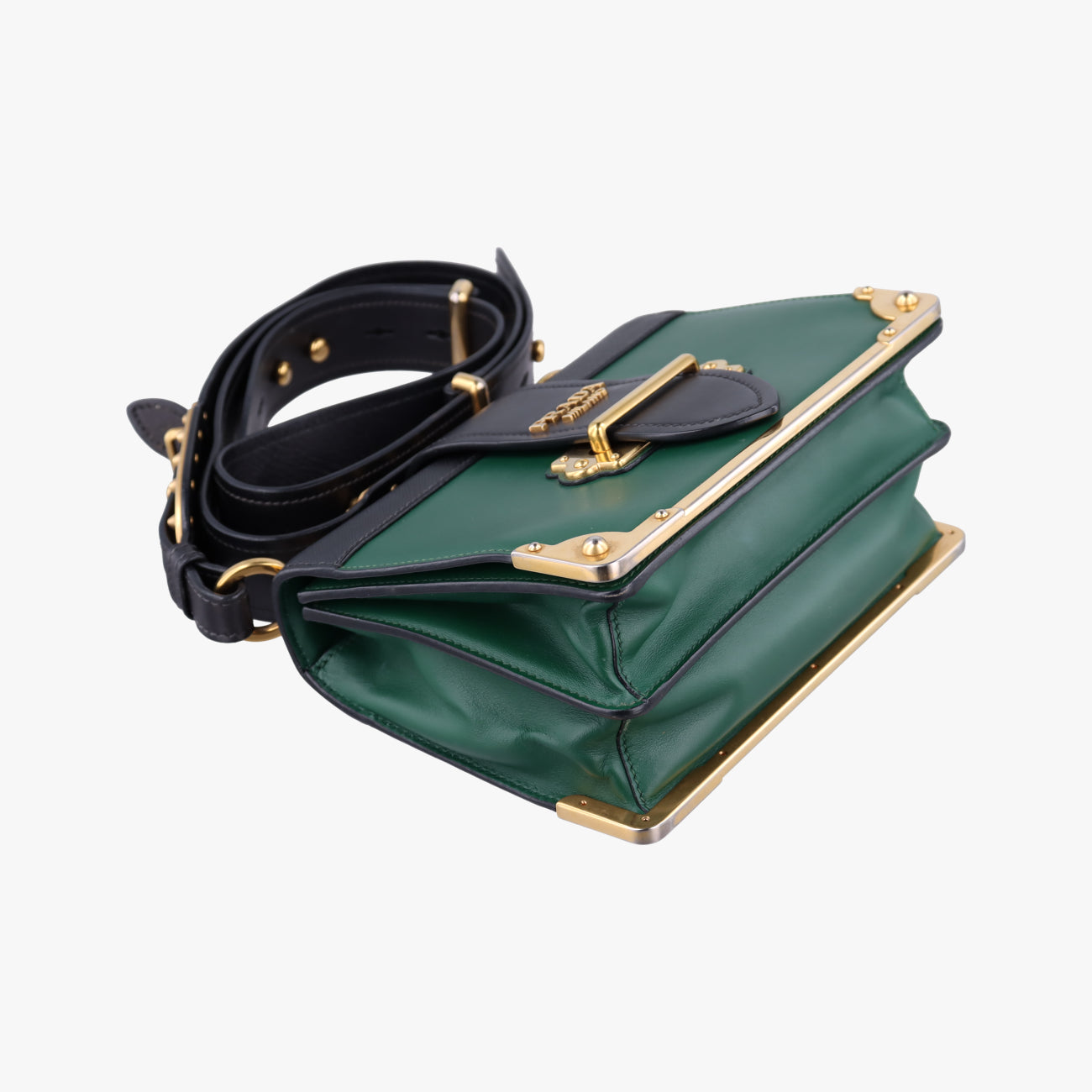 Cahier Green×Black Leather 1BD045 25 Bカイエ グリーン×ブラック レザー 1BD045 25 B
