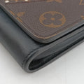 Portefeuille Twist Chain Wallet Black x Brown x White PVC x Leather M62872 SP2187ポルトフォイユ ツイストチェーン チェーンウォレット ブラック×ブラウン×ホワイト PVC×レザー M62872 SP2187