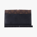 Portefeuille Twist Chain Wallet Black x Brown x White PVC x Leather M62872 SP2187ポルトフォイユ ツイストチェーン チェーンウォレット ブラック×ブラウン×ホワイト PVC×レザー M62872 SP2187