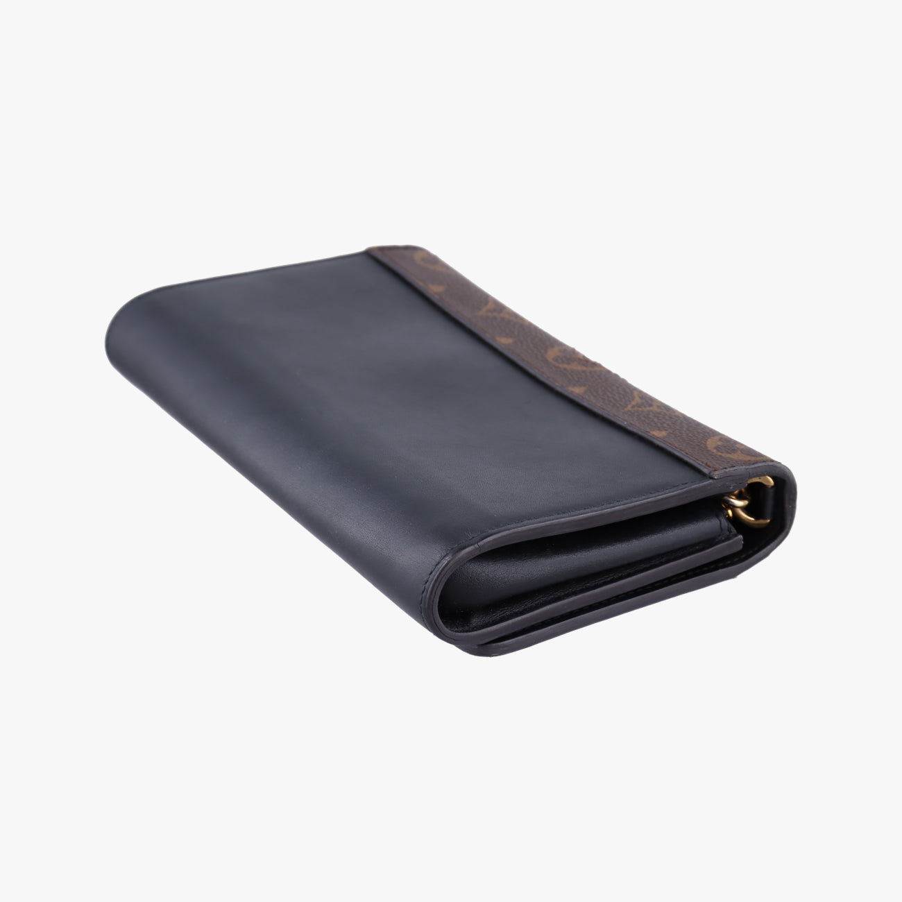 Portefeuille Twist Chain Wallet Black x Brown x White PVC x Leather M62872 SP2187ポルトフォイユ ツイストチェーン チェーンウォレット ブラック×ブラウン×ホワイト PVC×レザー M62872 SP2187