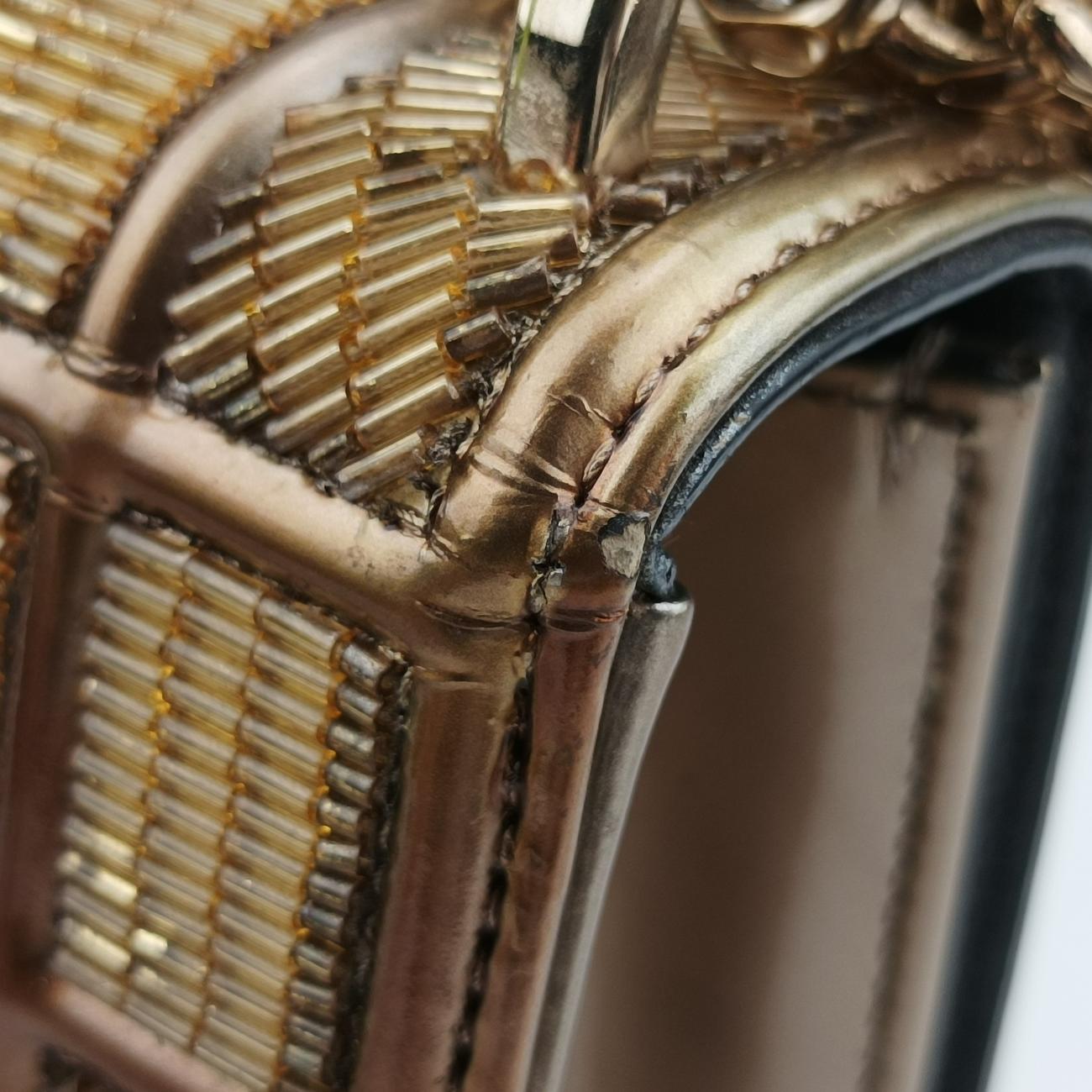 DioramaGoldenGold Beaded Metallic Leather09-BO-1125ディオラマゴールド ゴールド ビーデッド メタリック レザー09-BO-1125