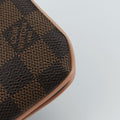 Pochette Double Zip EBENE×Rose Ballerine Damier Canvas N60254 MI2119ポシェット ドゥーブルジップ エベーヌ×ローズバレリーヌ ダミエキャンバス N60254 MI2119