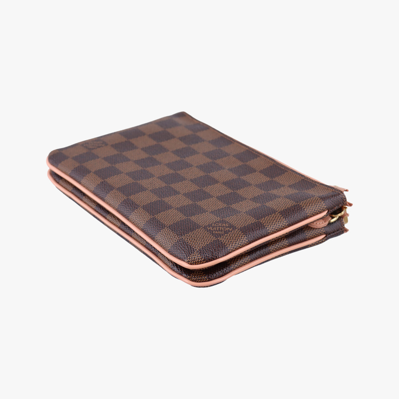 Pochette Double Zip EBENE×Rose Ballerine Damier Canvas N60254 MI2119ポシェット ドゥーブルジップ エベーヌ×ローズバレリーヌ ダミエキャンバス N60254 MI2119