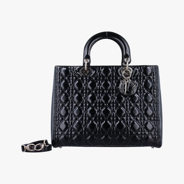 Lady Dior Black Patent 01-MA-0130レディディオール ブラック パテント 01-MA-0130