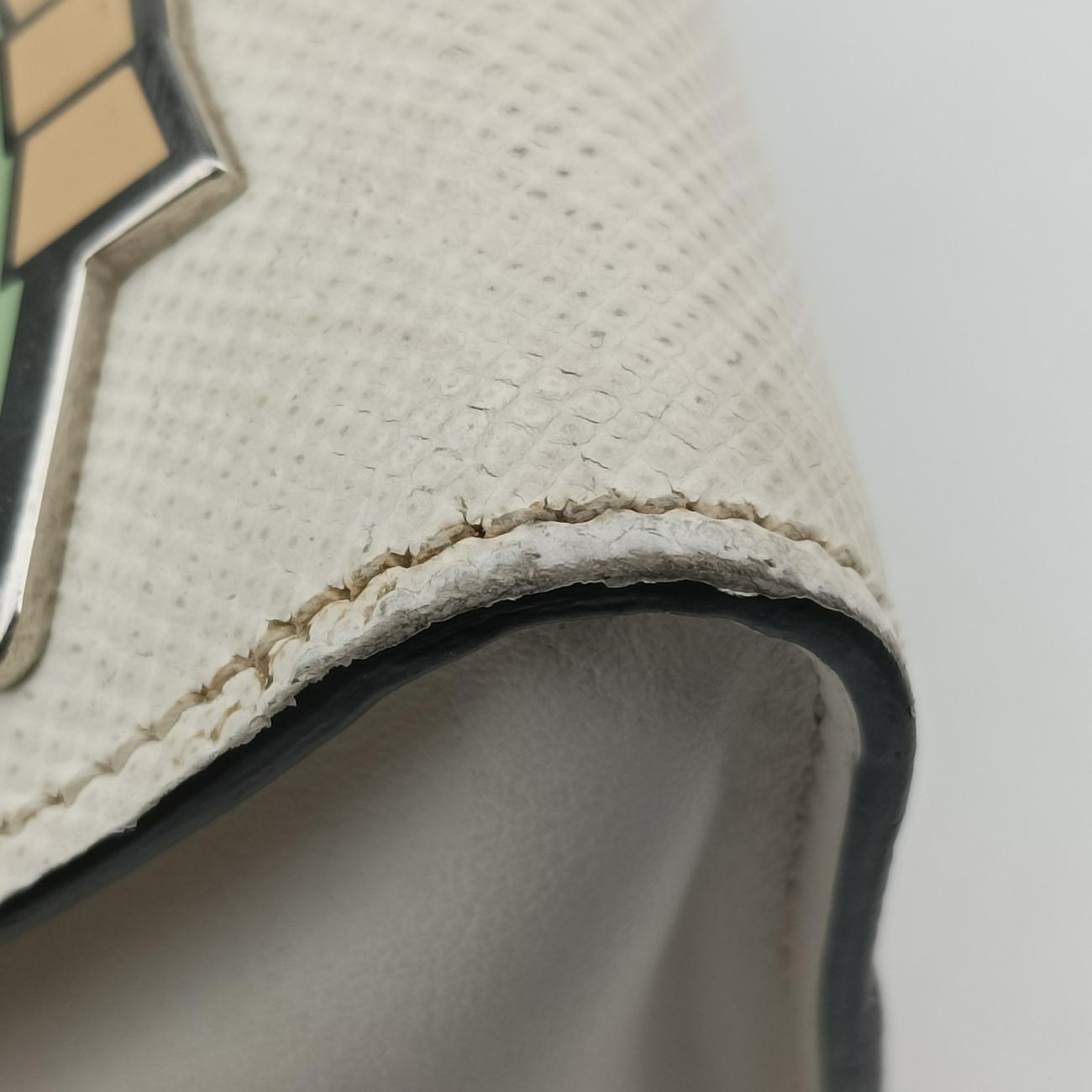 Monochrome Robot White SAFFIANO Leather 1BD127 7/Dモノクローム ロボット ホワイト サフィアーノレザー 1BD127 7/D