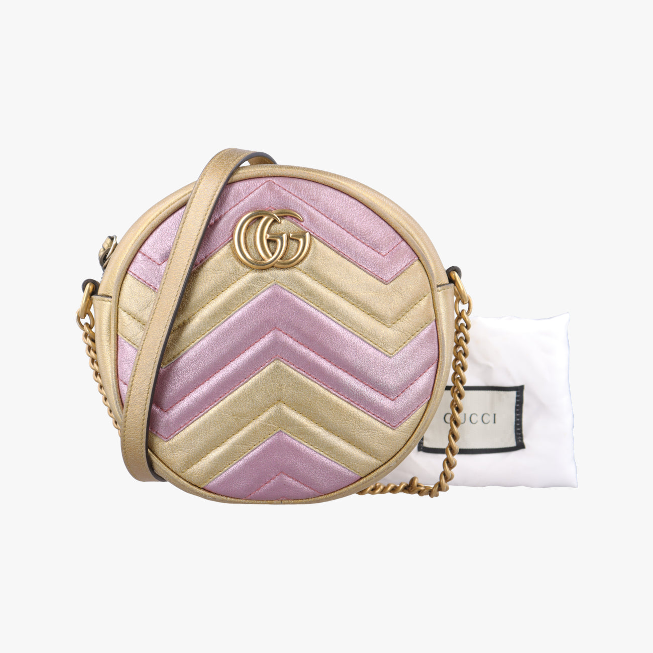 GG MarmontPink × GoldLeather550154F027277039GGマーモントピンク × ゴールドレザー550154F027277039