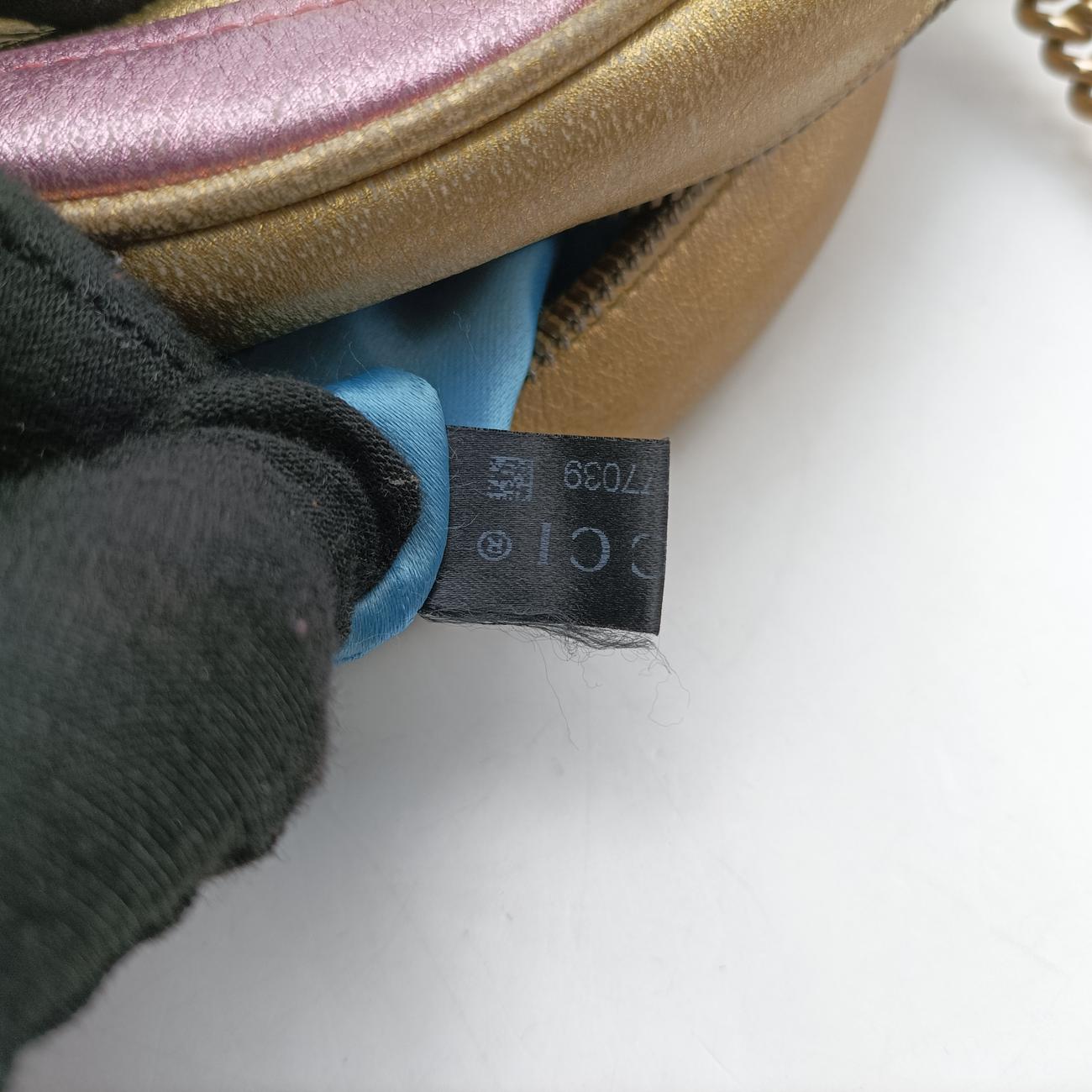 GG MarmontPink × GoldLeather550154F027277039GGマーモントピンク × ゴールドレザー550154F027277039