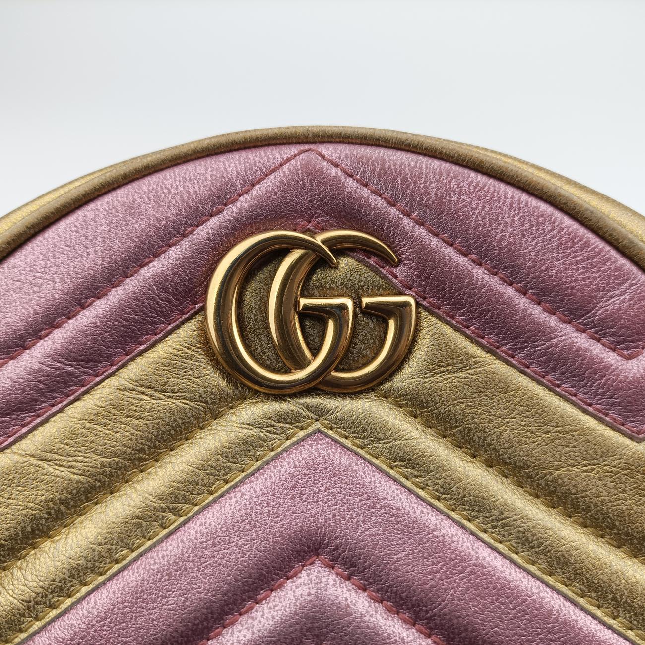 GG MarmontPink × GoldLeather550154F027277039GGマーモントピンク × ゴールドレザー550154F027277039