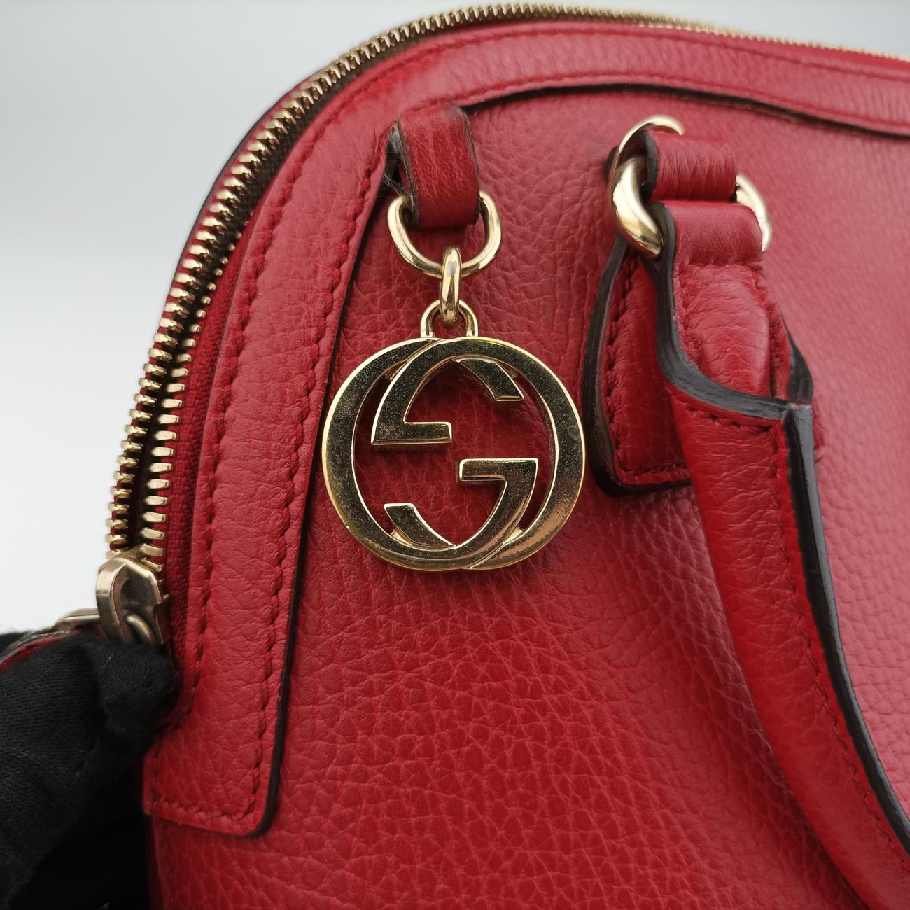Interlocking G charm Dome Red Leather I023724370インターロッキングG チャーム ドーム レッド レザー 449661 I023724370