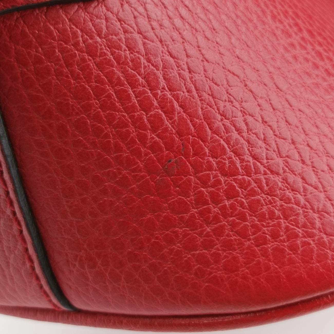 Interlocking G charm Dome Red Leather I023724370インターロッキングG チャーム ドーム レッド レザー 449661 I023724370