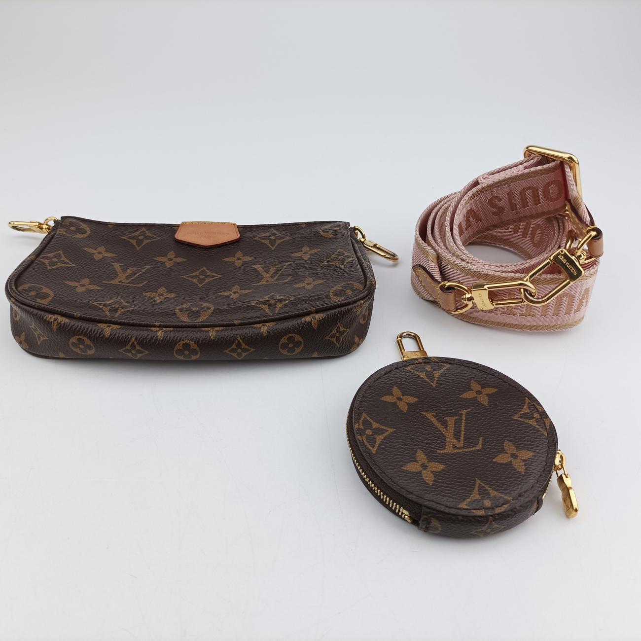 MULTI POCHETTE ACCESSOIRES MARRON×ROSE CLAIRE Monogram Canvas M44840 SR4149 SR0220 SR4230ミュルティポシェットアクセソワール マロン×ローズ クレール モノグラムキャンバス M44840 SR4149 SR0220 SR4230
