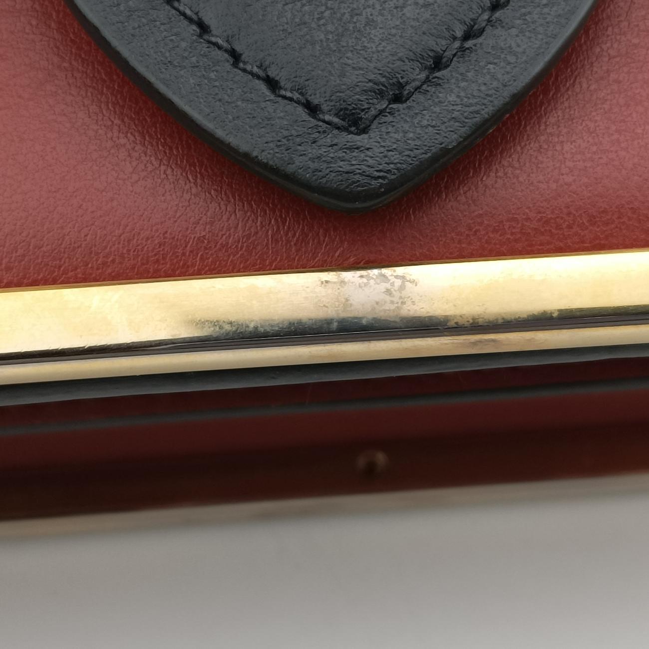 Cahier Red×black Leather 1BD045 25カイエ レッド×ブラック レザー 1BD045 25