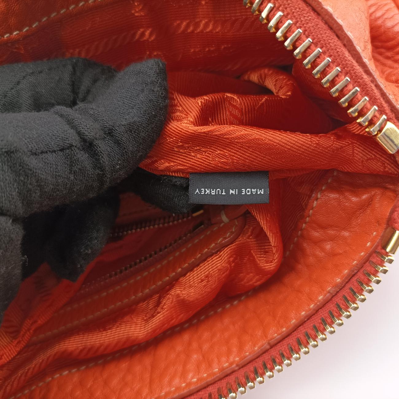 Top Handle Baulet Bag Orange Leather BL0778 194トップ ハンドル バウレット バッグ オレンジ レザー BL0778 194