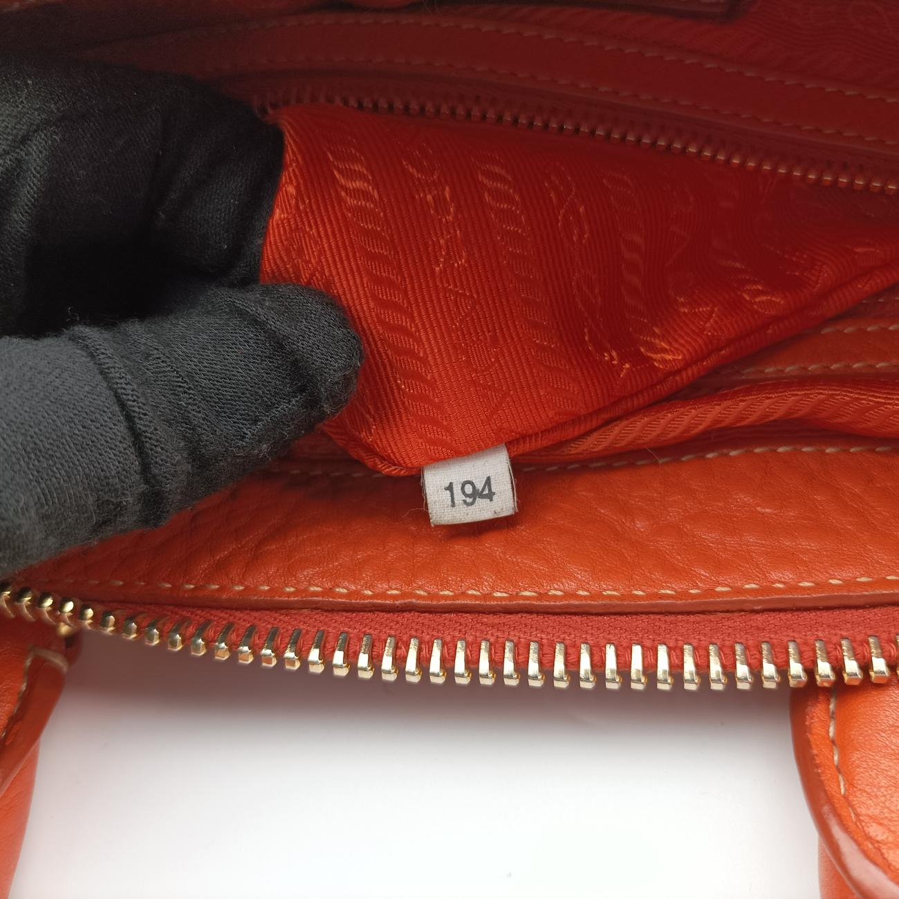 Top Handle Baulet Bag Orange Leather BL0778 194トップ ハンドル バウレット バッグ オレンジ レザー BL0778 194