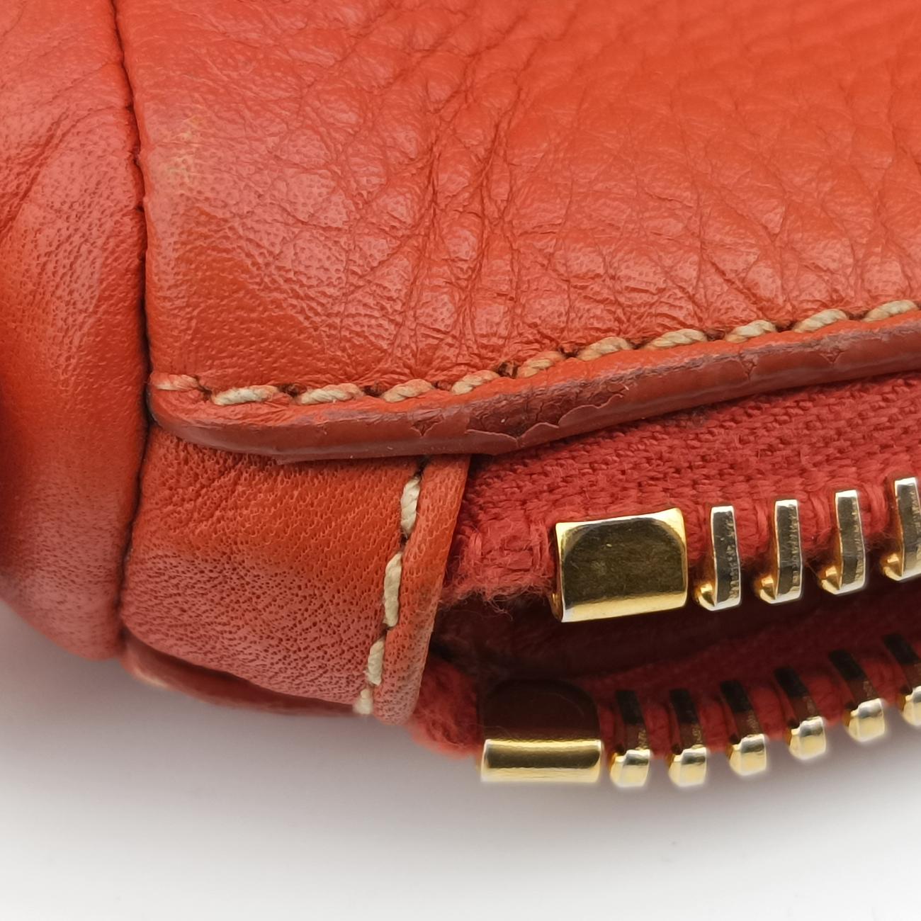 Top Handle Baulet Bag Orange Leather BL0778 194トップ ハンドル バウレット バッグ オレンジ レザー BL0778 194