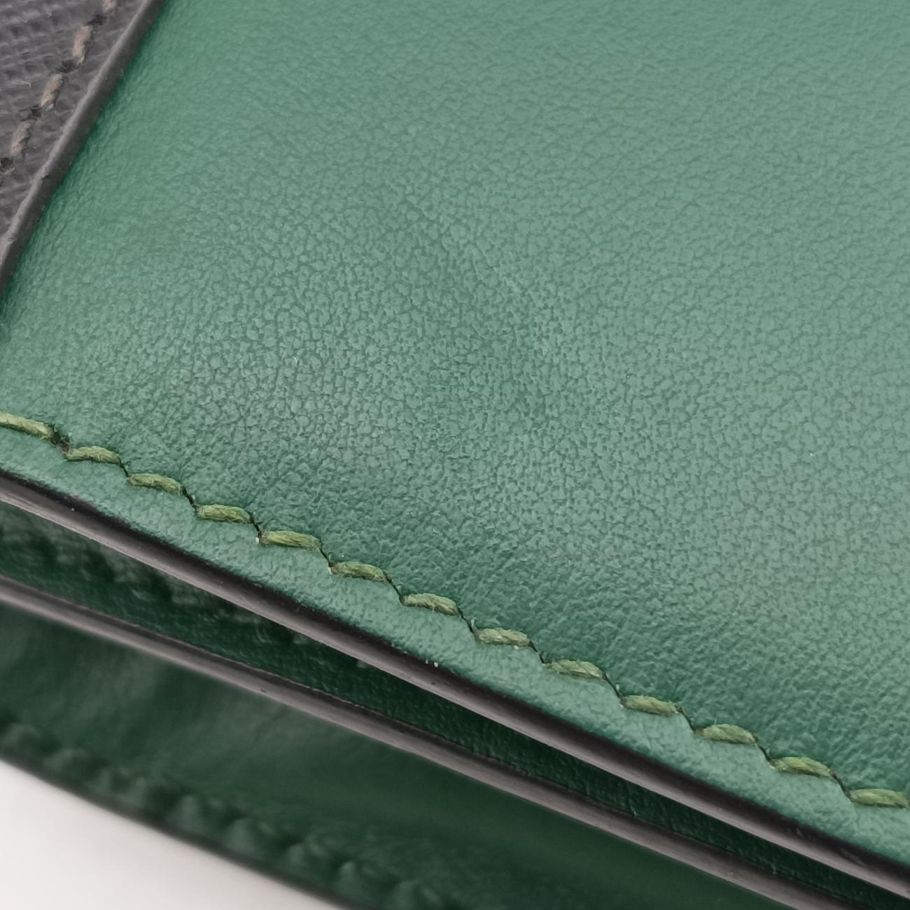 Cahier Green x Black Leather 1BH018 25カイエ グリーン×ブラック レザー 1BH018 25