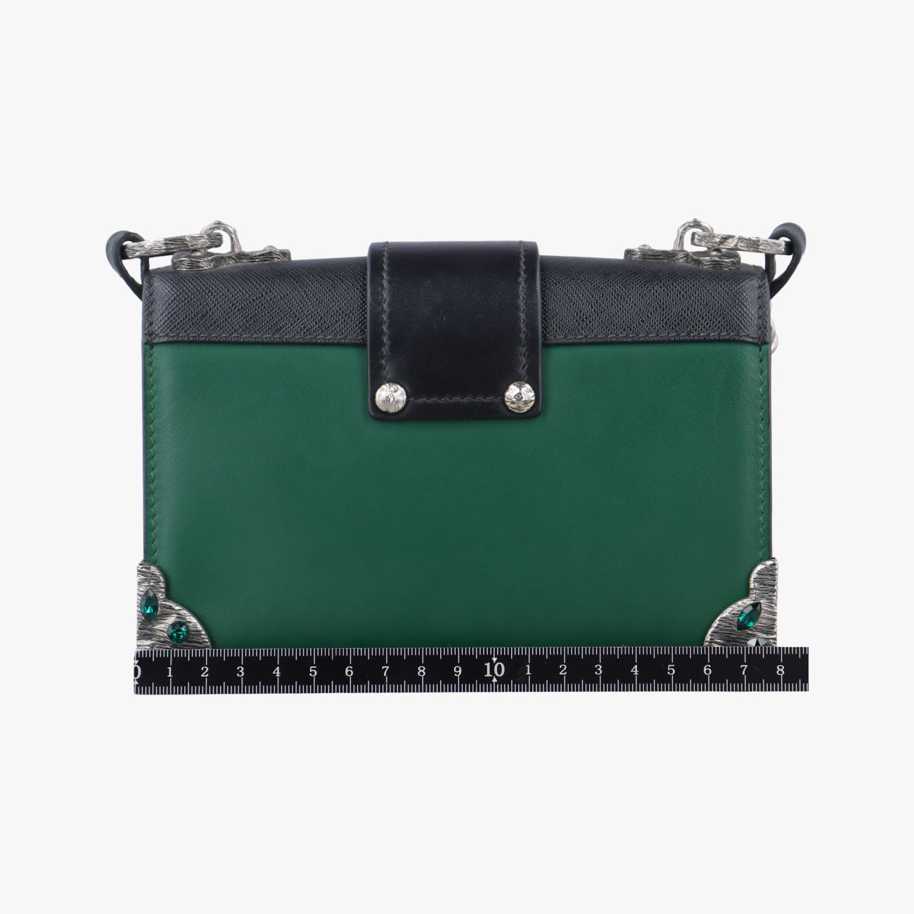 Cahier Green x Black Leather 1BH018 25カイエ グリーン×ブラック レザー 1BH018 25