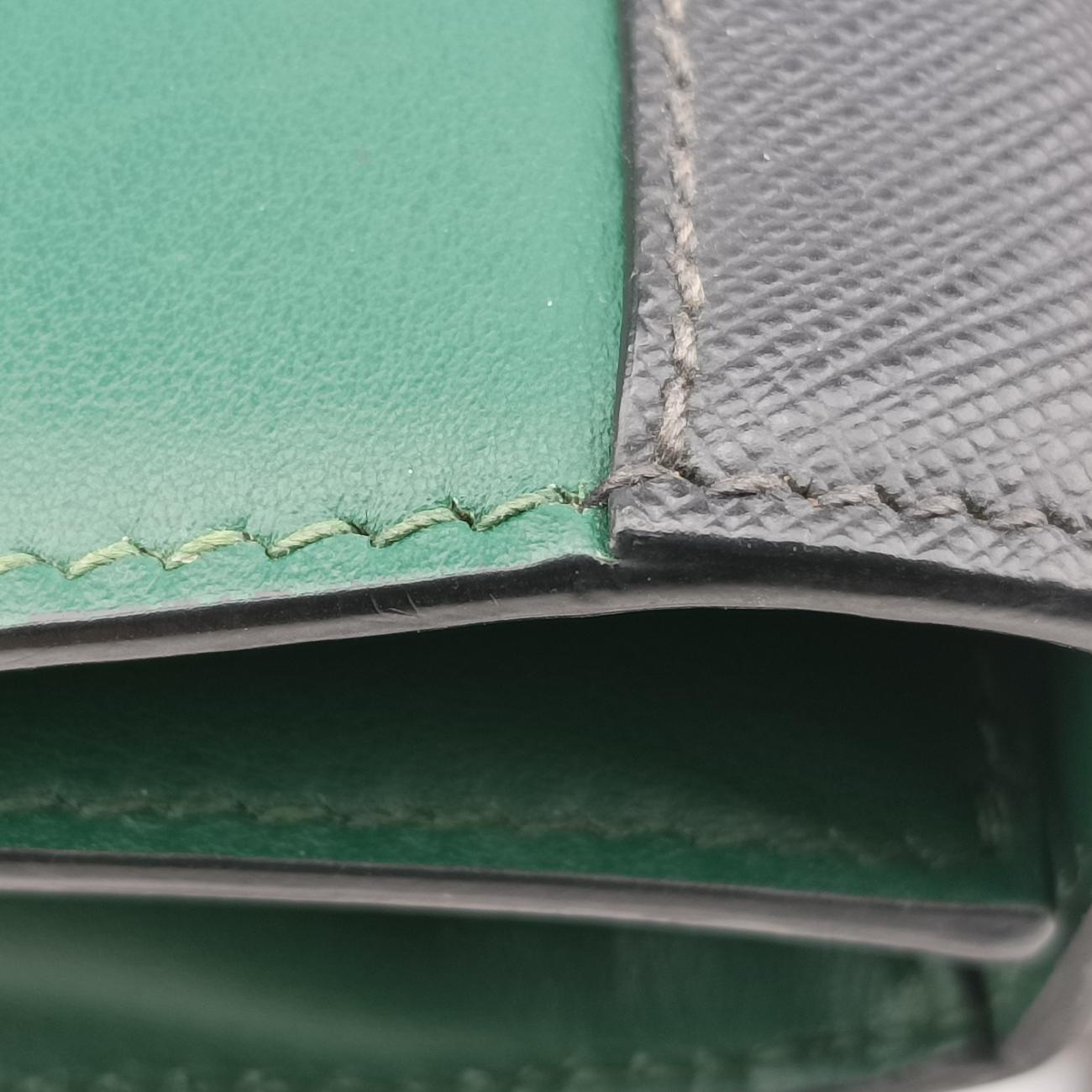 Cahier Green x Black Leather 1BH018 25カイエ グリーン×ブラック レザー 1BH018 25