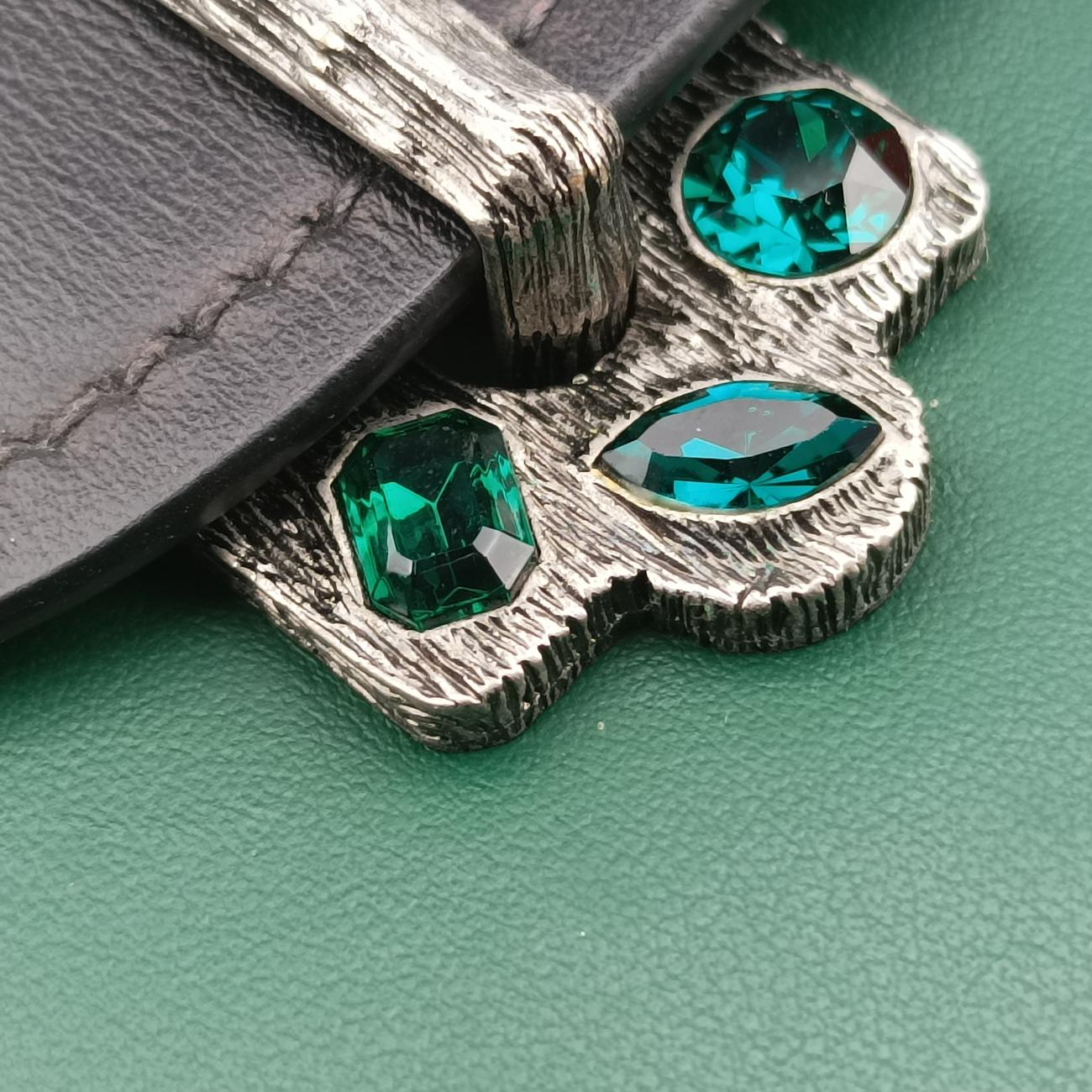 Cahier Green x Black Leather 1BH018 25カイエ グリーン×ブラック レザー 1BH018 25