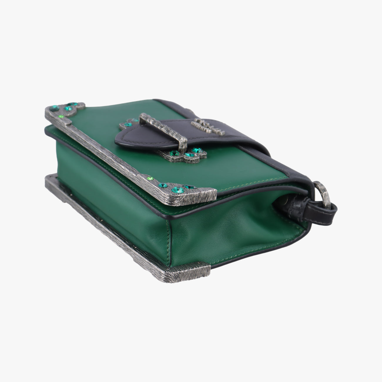 Cahier Green x Black Leather 1BH018 25カイエ グリーン×ブラック レザー 1BH018 25