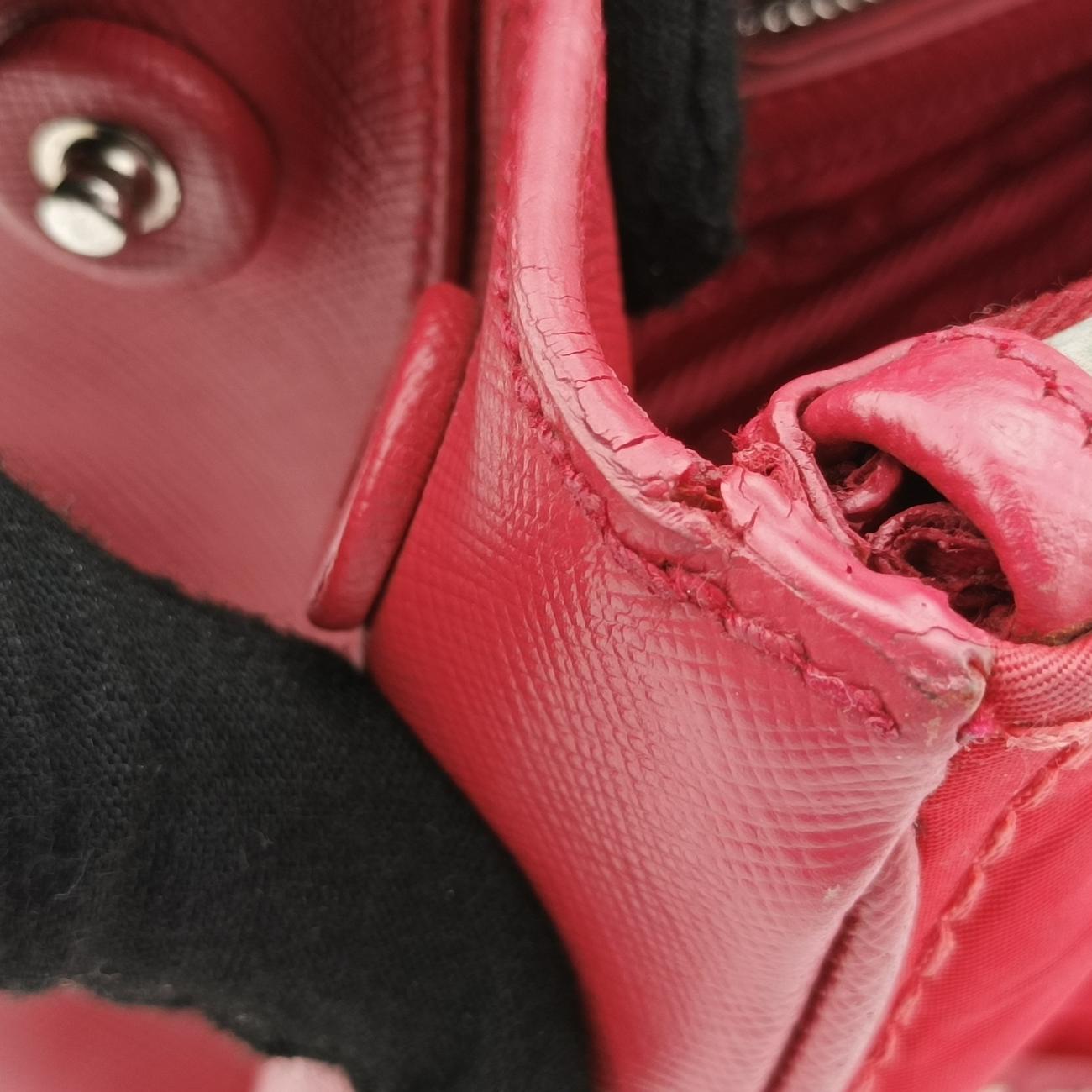 Galleria Red NylonxLeather B1801K 58/R 165ガレリア レッド ナイロンxレザー B1801K 58/R 165