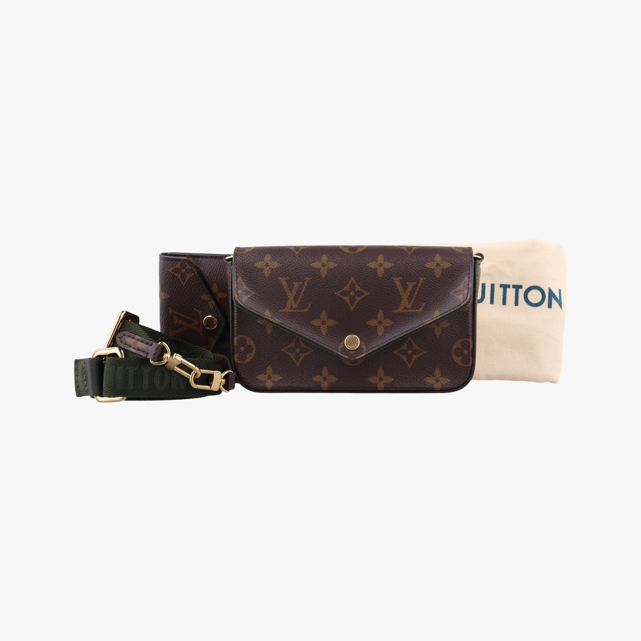 Multi Pochette FéLICIE Brown×Beige Monogram Canvas M80091 ICチップミュルティ ポシェット フェリシー モノグラム/ブラウン系×ベージュ モノグラムキャンバス M80091 ICチップ