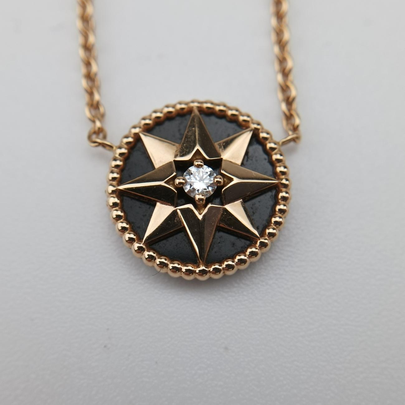 Rose des Vents medallion  Golden×Black AU750 152345ローズデヴァン メダリオン ゴールド×ブラック AU750 152345