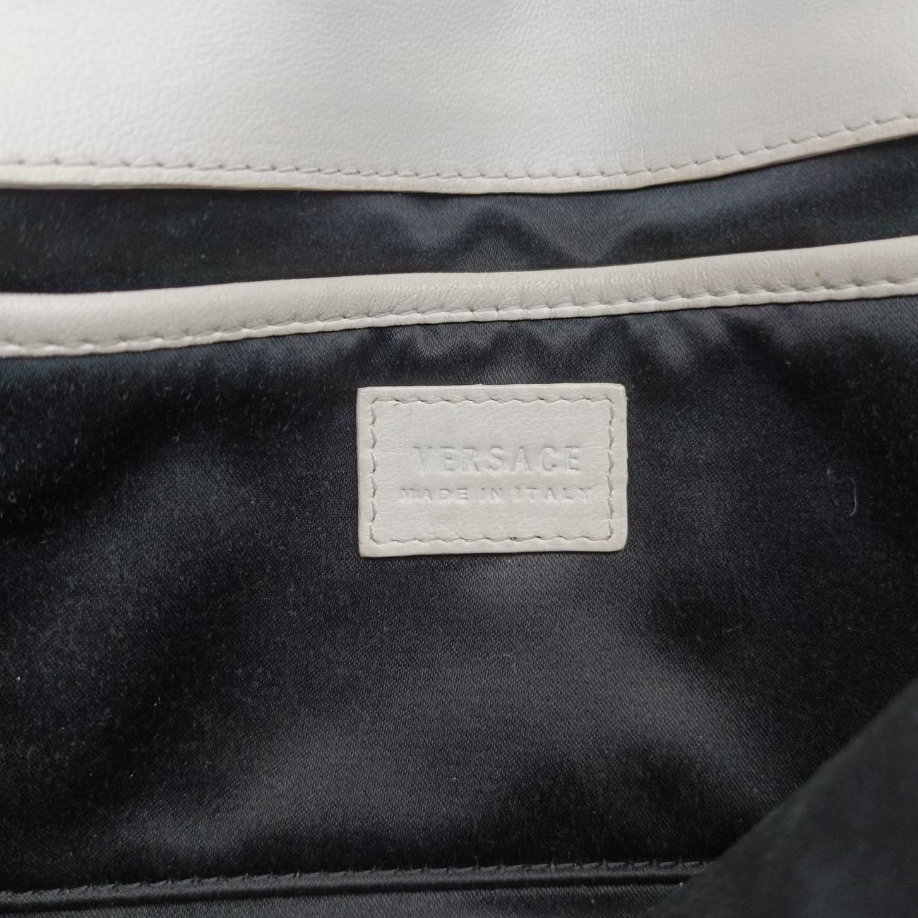 Studded Crystal Chain White Leather スタッズクリスタルチェーン ホワイト レザー