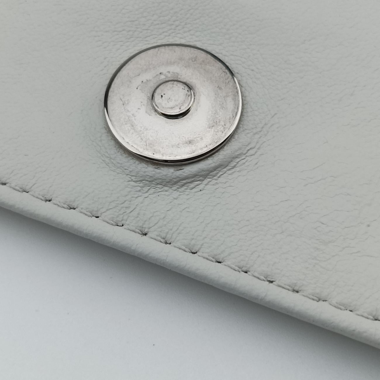 Studded Crystal Chain White Leather スタッズクリスタルチェーン ホワイト レザー