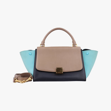 Trapèze small Beige x black x blue Leather x suede W-VP-2155 W-MM-2175トラペーズスモール ベージュ×ブラック×ブルー レザー×スエード W-VP-2155 W-MM-2175