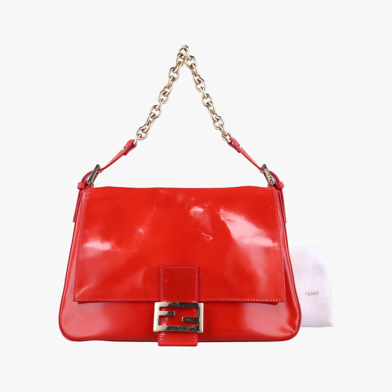 Baguette Zucchino Red Patent 8BR001 2308-8BR001-UNU-098マンマバケット ズッキーノ柄 レッド パテント 8BR001 2308-8BR001-UNU-098