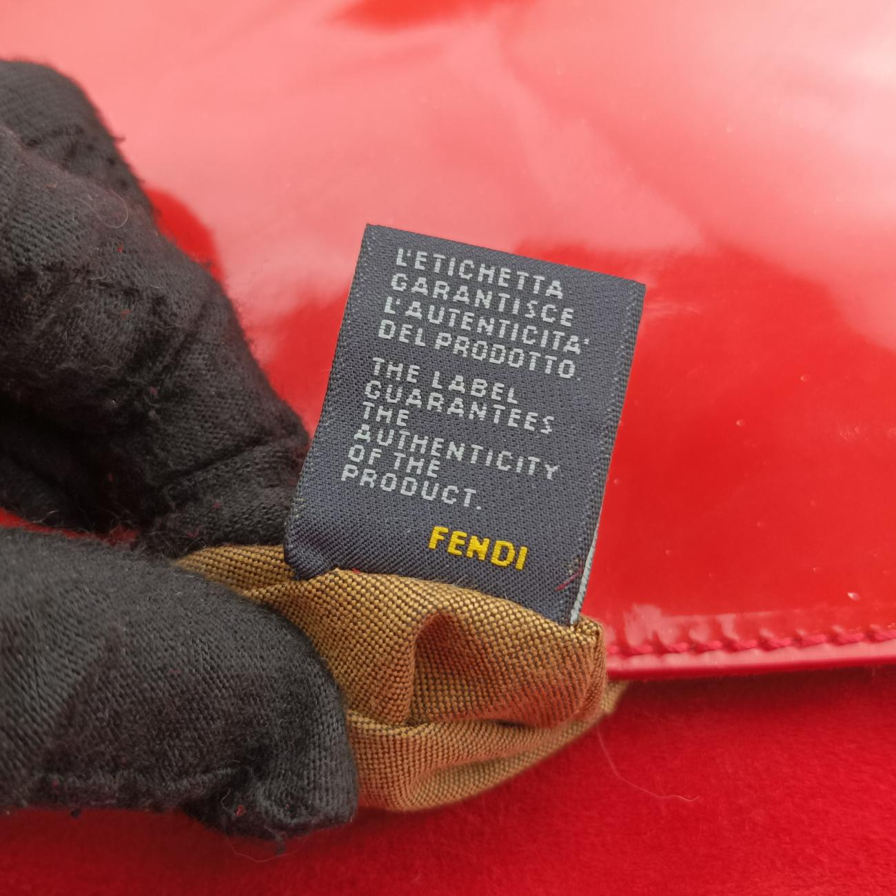 Baguette Zucchino Red Patent 8BR001 2308-8BR001-UNU-098マンマバケット ズッキーノ柄 レッド パテント 8BR001 2308-8BR001-UNU-098