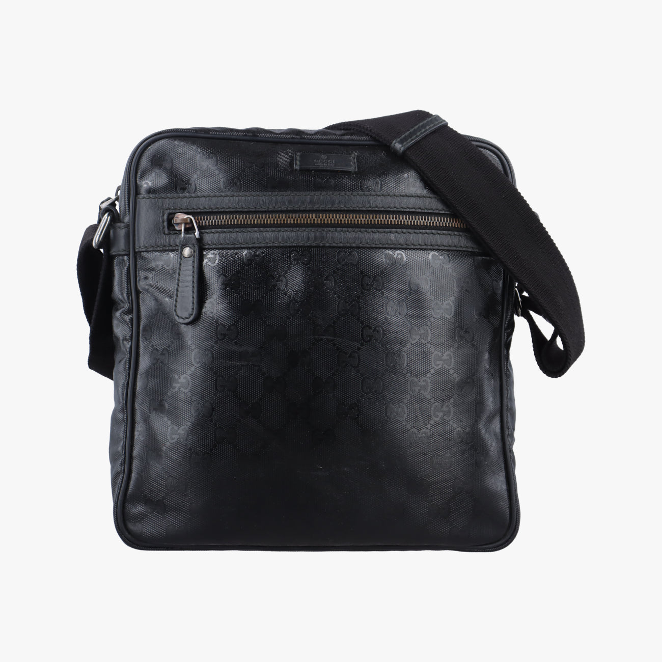 GG Imprime Messenger Black PVC coated canvas I7043190GGインプリメ メッセンジャー ブラック PVCコーティングキャンバス 201448 I7043190