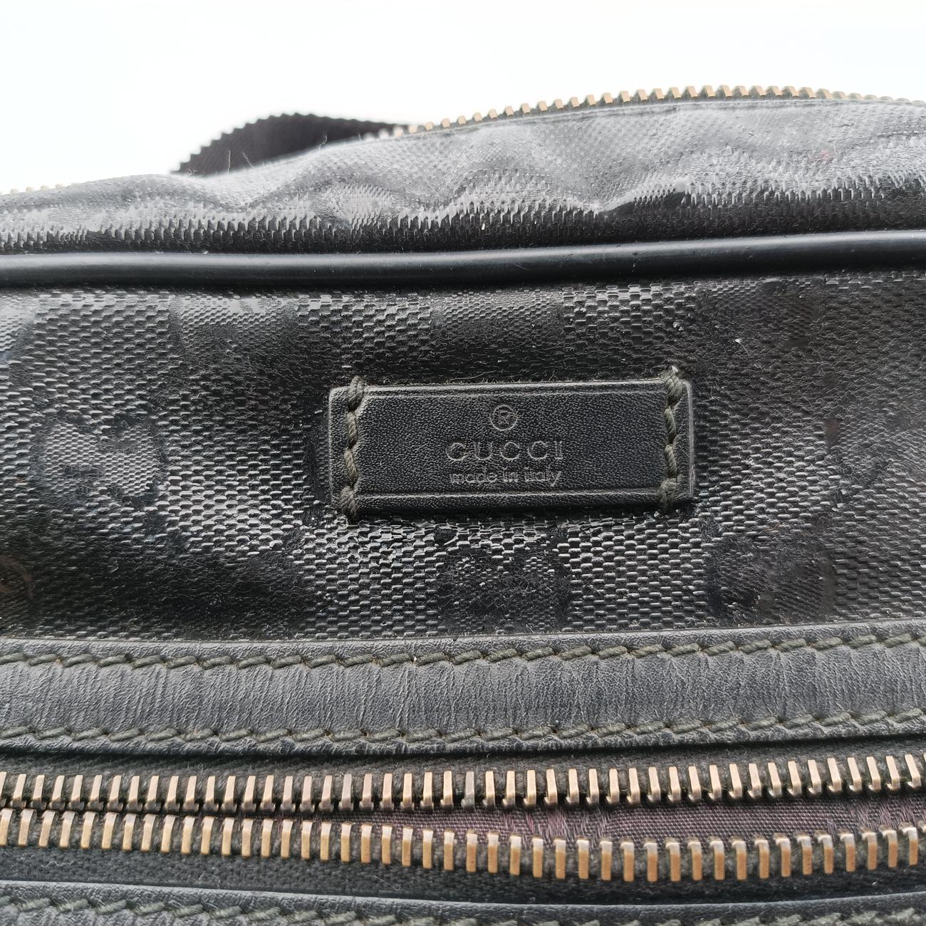 GG Imprime Messenger Black PVC coated canvas I7043190GGインプリメ メッセンジャー ブラック PVCコーティングキャンバス 201448 I7043190