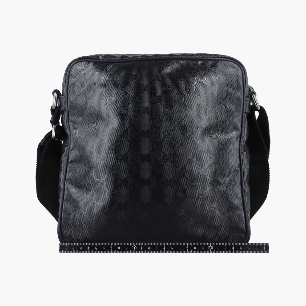 GG Imprime Messenger Black PVC coated canvas I7043190GGインプリメ メッセンジャー ブラック PVCコーティングキャンバス 201448 I7043190