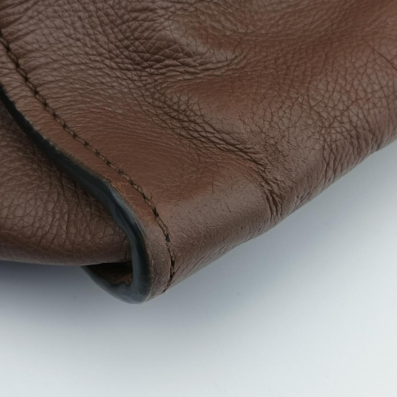 Twin Pocket Winged Tote Brown leather BN2619 7 Bツイン ポケット ウィング トート ブラウン レザー BN2619 7 B