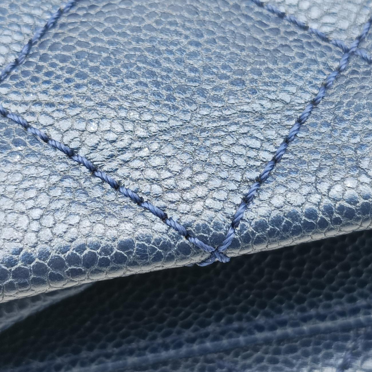 Matelasse Cocomark GSTBlueCaviar LeatherA6729417316037マトラッセ ココマークGSTブルーキャビアレザーA6729417316037