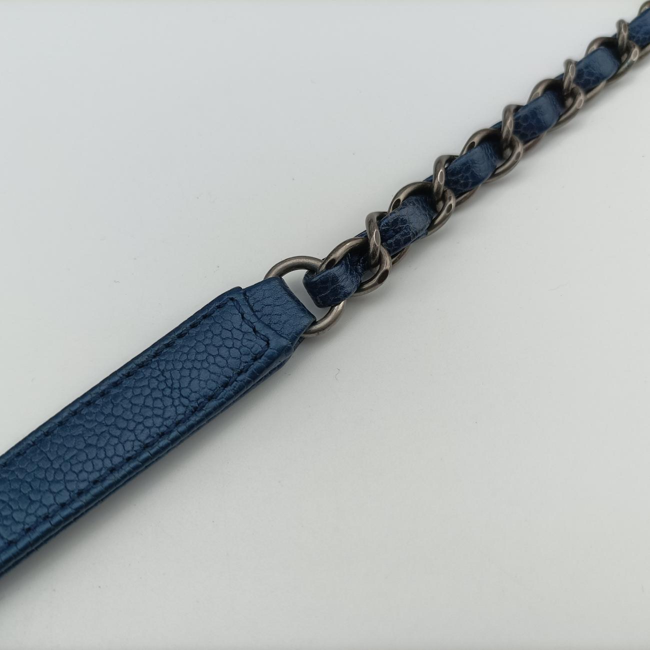 Matelasse Cocomark GSTBlueCaviar LeatherA6729417316037マトラッセ ココマークGSTブルーキャビアレザーA6729417316037